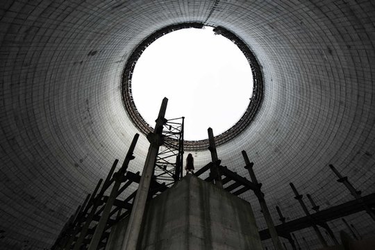 Nuklearer Herbst: Dieses Bild entstand im Inneren des Kühlturms eines Kernkraftwerks in Tschernobyl, das nie fertiggestellt wurde.