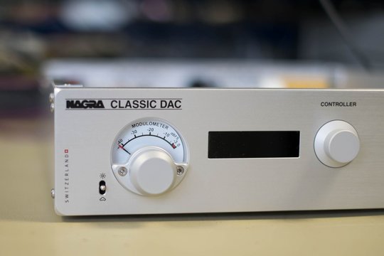Das Modulometer auf der Frontseite des Classic DAC. Eine präzise Pegelanzeige mit langer Tradition.