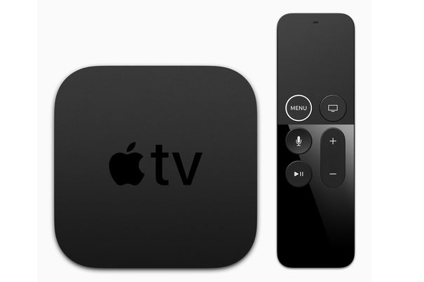 Leichte Designänderung: Mit Einführung von Apple TV 4K erhält die Siri-Fernbedienung einen weissen Kreis um die Menü-Taste.