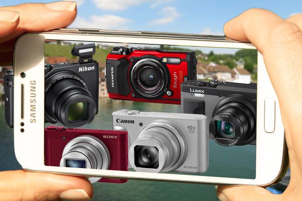 Urlaubsstimmung speichern: Für das Einfangen von Ferienerinnerungen eignen sich kompakte Fotokameras ideal. Doch sie werden immer öfters durch Smartphones ersetzt.