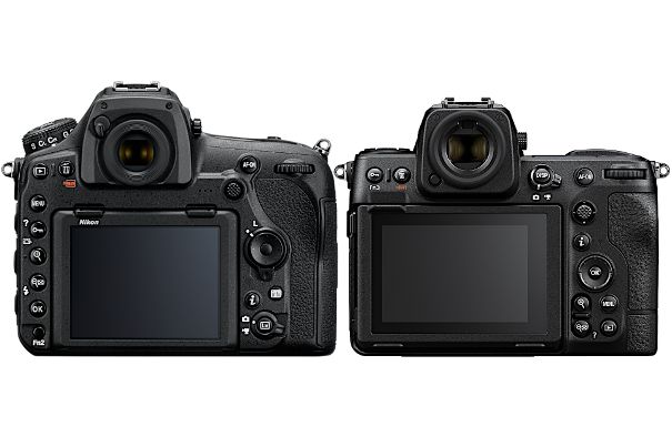Alles vorhanden: Die bekannten Bedienungselemente der Nikon D850, links, finden sich auch an der Nikon Z 8 wieder, nur etwas umplatziert.
