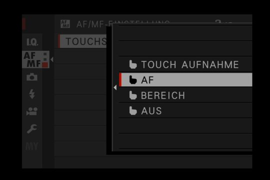 Autofokus-Touchscreen-Funktionen.