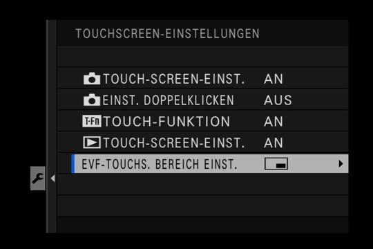 Touchscreen-Einstellungen.