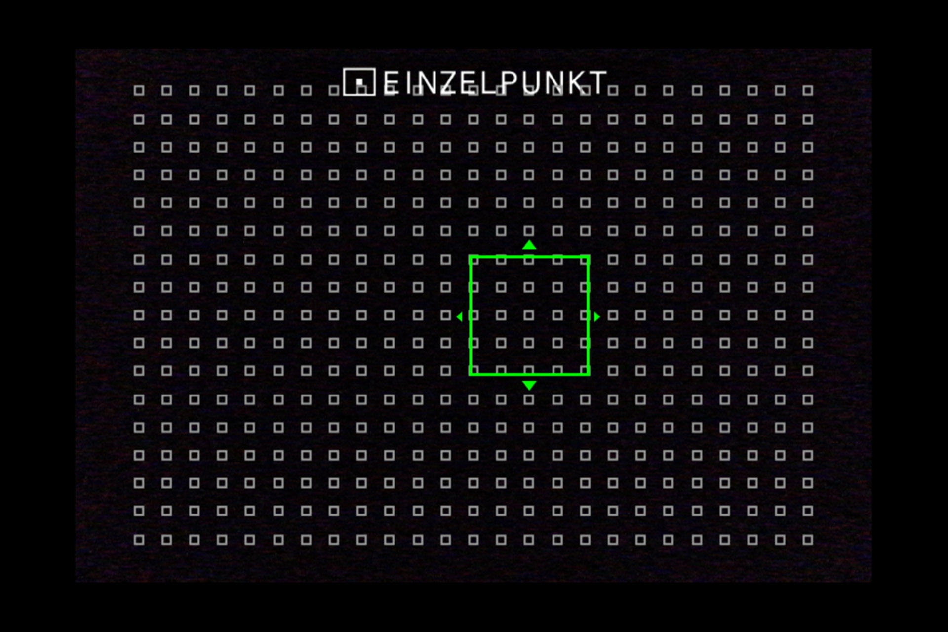Autofokus-Einzelpunkt-Anzeige.