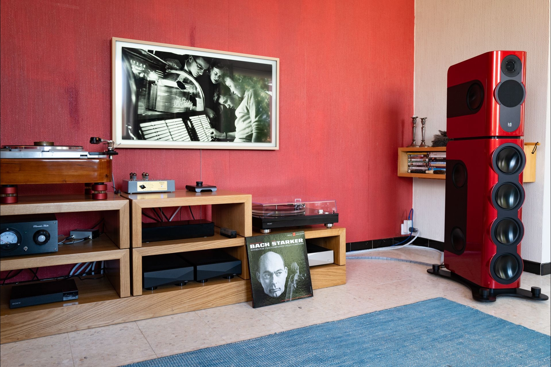 Testanlage mit dem Phonovorverstärker Sentec EQ11.