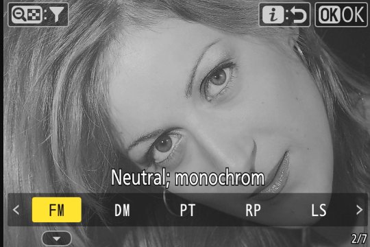 Nikon Z50II «Picture-Control»-Konfiguration: Neutral; monochrom.