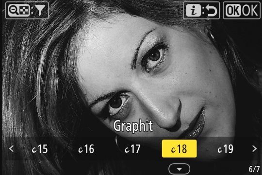 Nikon Z50II «Creative Picture-Control»-Konfiguration: Graphit.