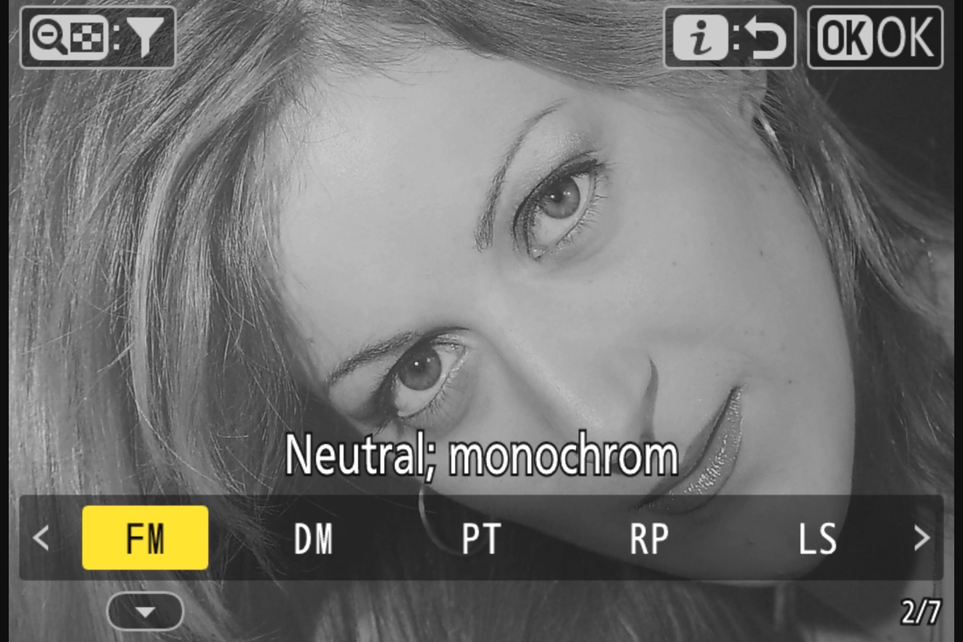 Nikon Z50II «Picture-Control»-Konfiguration: Neutral; monochrom.
