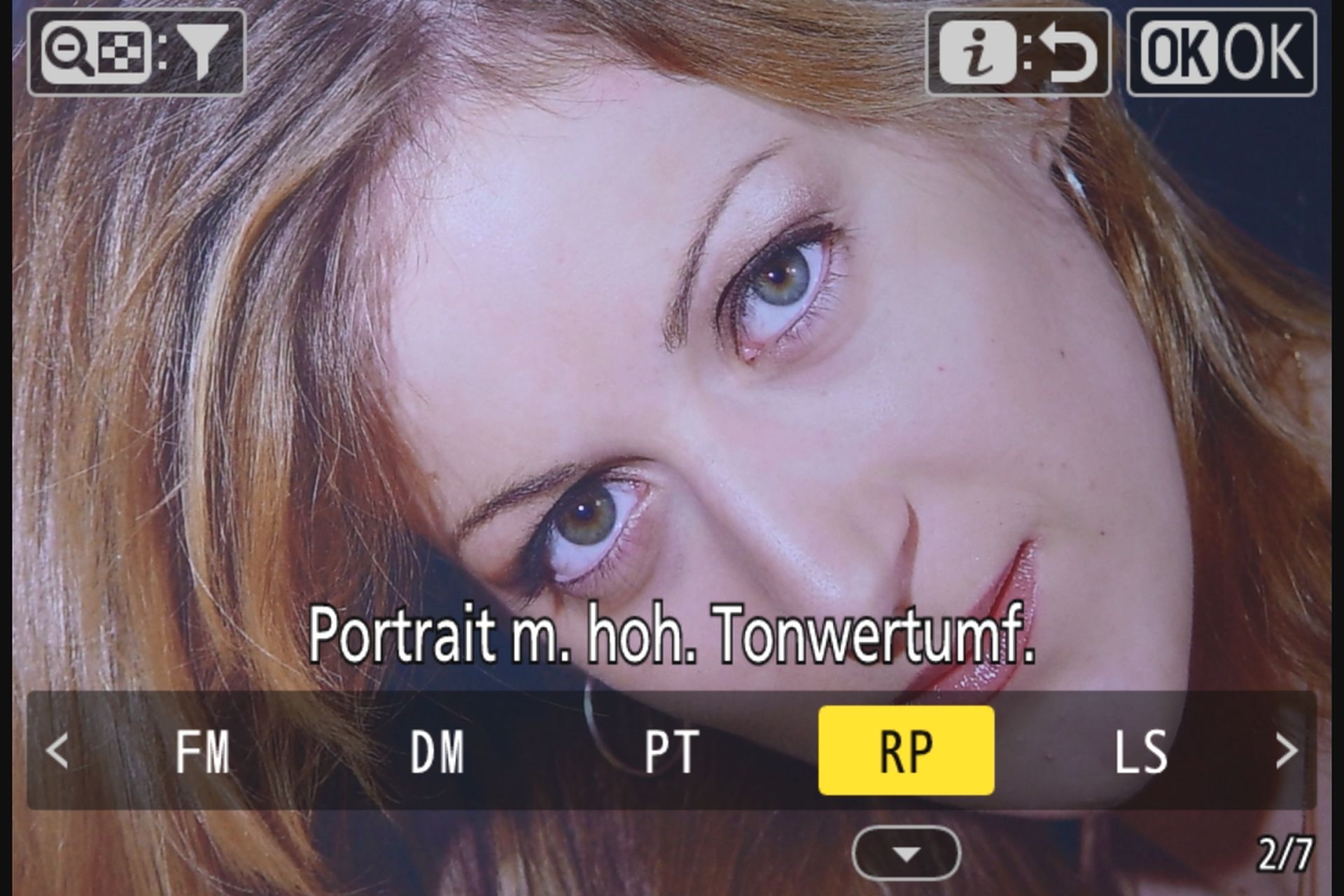 Nikon Z50II «Picture-Control»-Konfiguration: Porträt mit hohem Tonwertumfang.
