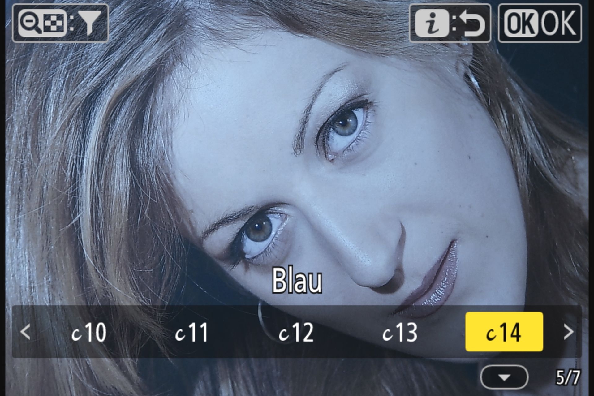 Nikon Z50II «Creative Picture-Control»-Konfiguration: Blau.