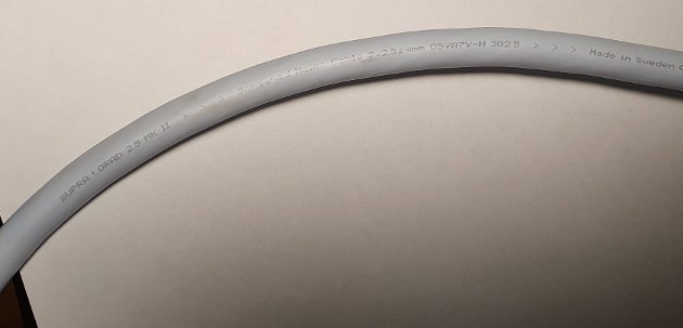 Netzkabel SUPRA Lorad 2.5, mit Schuko (1m, guter Zustand)