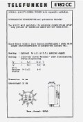 1x matched Paar Telefunken E182CC Röhren -NOS -OVP