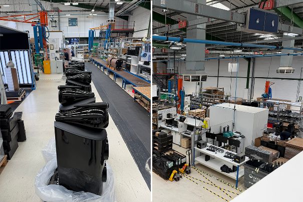Final Assembly Line: In der Endmontage stehen die Lautsprecher am Schluss in der Verpackung, um den Weg zum Endkunden anzutreten.