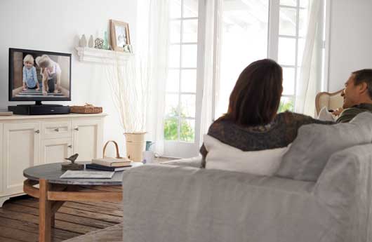 Der Ton zum Flachbildschirm