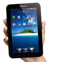 Das Galaxy Tab von Samsung ist ein 7 Zoll grosses Android 2.2 Gerät