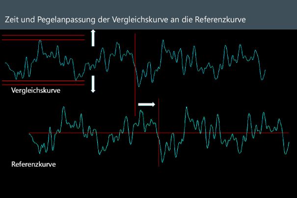 Vor dem Nulltest wird ein etwaiger Zeit- und Pegelversatz durch die «Delta Wave»-Software korrigiert.