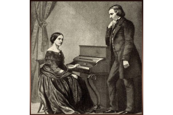 Clara und Robert Schumann.