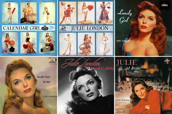 Einige der vielen typischen Julie-London-LP-Covers (Collage CH).