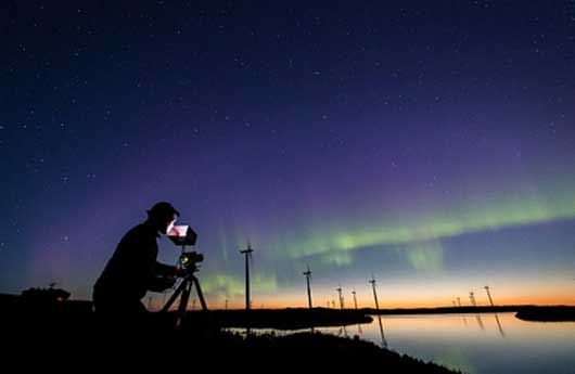 Canon ME20F-SH filmt Nordlicht