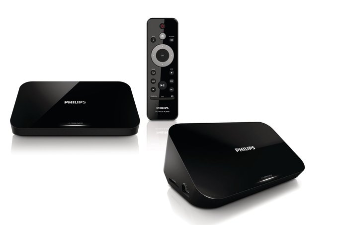 Die Media Box HMP5000 und HMP3000 von Philips streamen AV-Inhalte auf den TV-Schirm