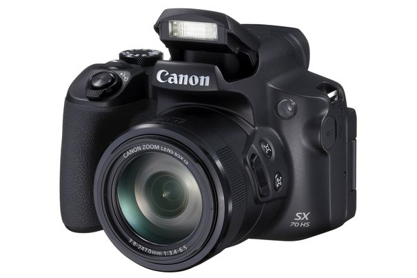 Die neue Canon PowerShot SX70 HS mit 65-fachem Zoomobjektiv und DSLR-Optik.