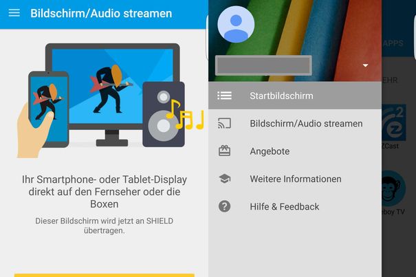 Android-Handys ab Version 4.3 können den kompletten Bildschirminhalt live auf den Fernseher via Chromecast übertragen.