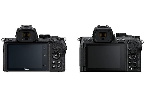 Mehr Knöpfe: Aus den Touch-Tasten des Vorgängers Z 50 wurden bei der Nikon Z50II (rechts) richtige Knöpfe. Die Anordnung wurde leicht geändert.