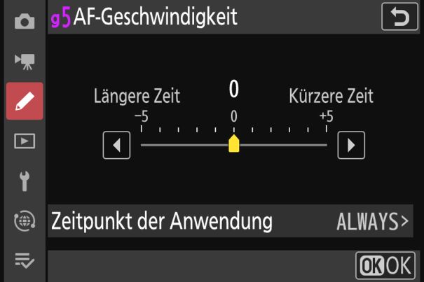 Feinjustierung: Die AF-Geschwindigkeit der Nikon Z6 III lässt sich dem Aufnahmesujet anpassen.