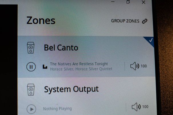 Der Roon Core erkennt den Bel Canto Stream als End Point.