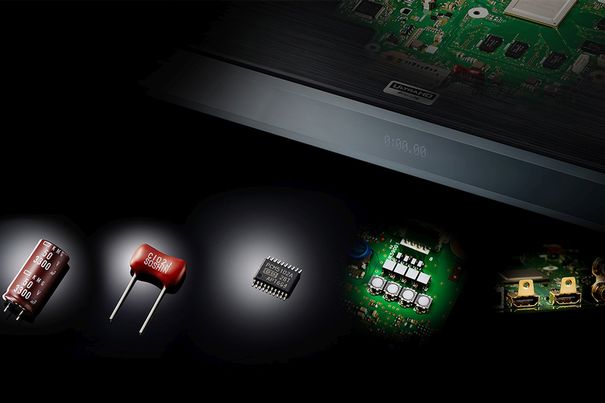 Die Qualität des Panasonic-Players definiert sich auch über seine edlen Elektronikkomponenten.